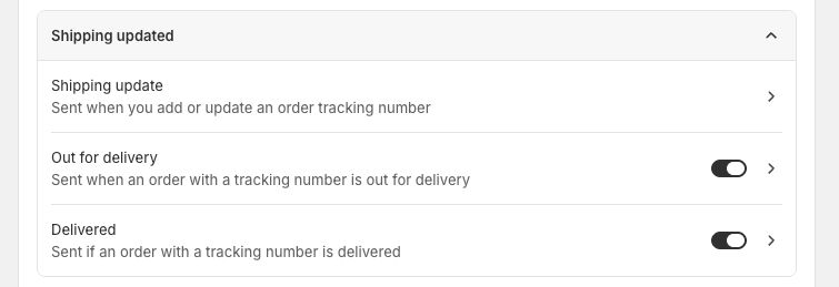 Como ativar as notificações de status de entrega para o cliente na Shopify